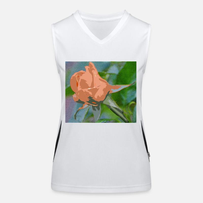 Orange Liquid Women's Functional Contrast Tank Top