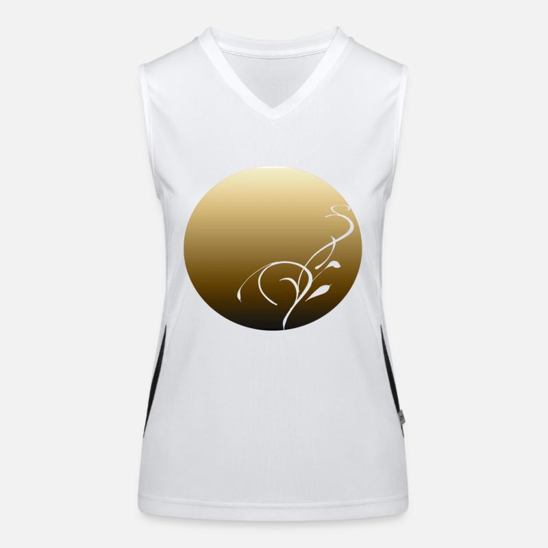 blumenranke Funktionelles Kontrast-Tank Top für Frauen