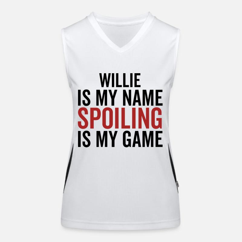 Willie is My Name Spoiling is My Game Women's Functional Contrast Tank Top