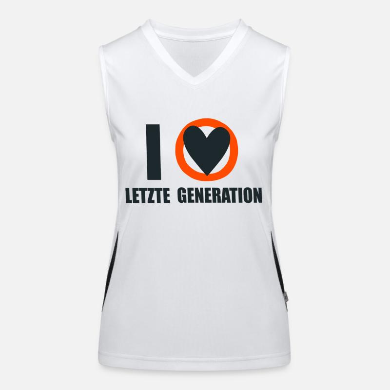 Letzte Generation - Design 6 Funktionelles Kontrast-Tank Top für Frauen