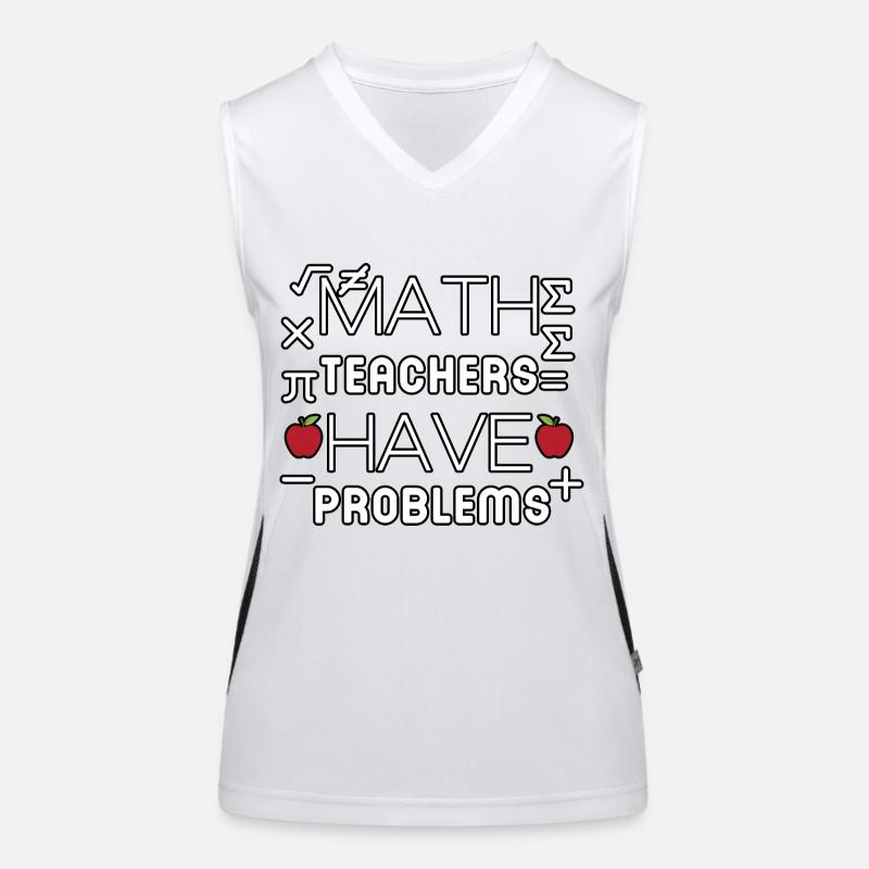 math teachers have problems Women's Functional Contrast Tank Top