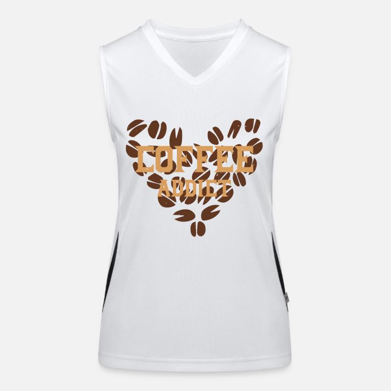 COFFEE ADDIET FUNNY Women's Functional Contrast Tank Top