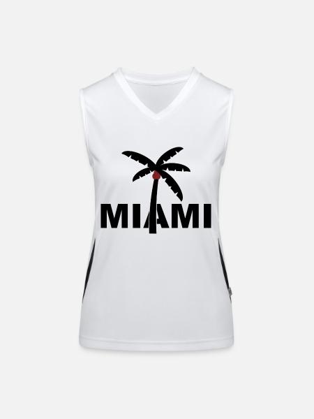 Miami - Funktionelles Kontrast-Tank Top für Frauen - Weiß/Schwarz - Vorne