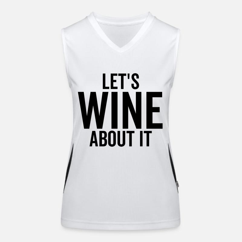 Let's Wine About It Women's Functional Contrast Tank Top
