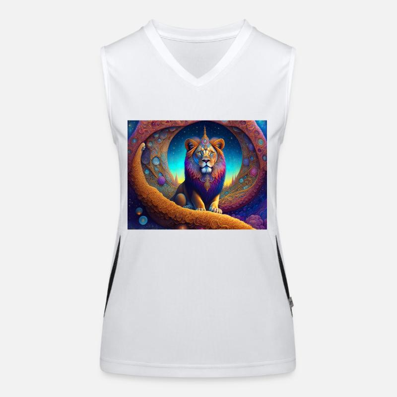 Löwe Funktionelles Kontrast-Tank Top für Frauen