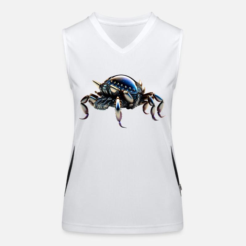 Roboter Krebs Funktionelles Kontrast-Tank Top für Frauen