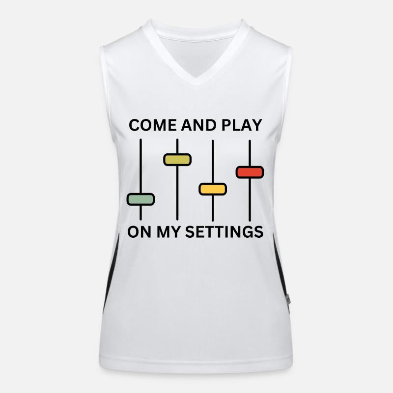 Play On My Settings Funktionelles Kontrast-Tank Top für Frauen