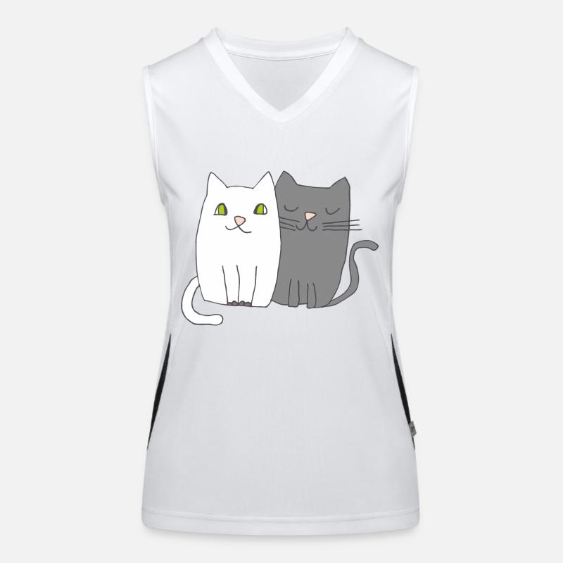 Chats Noir & Blanc Débardeur respirant contrasté Femme