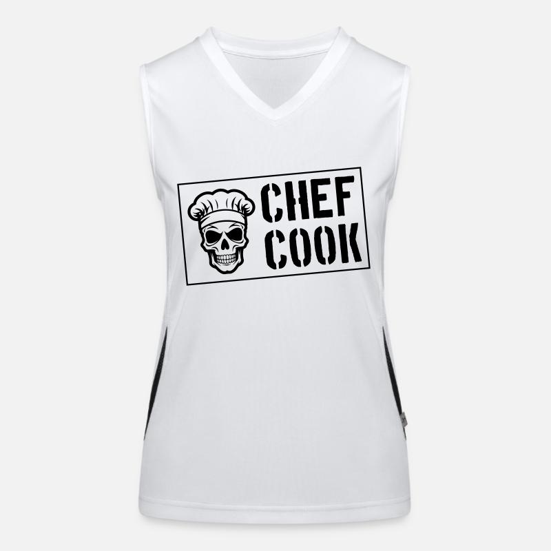 Chef Skull Chef Débardeur respirant contrasté Femme