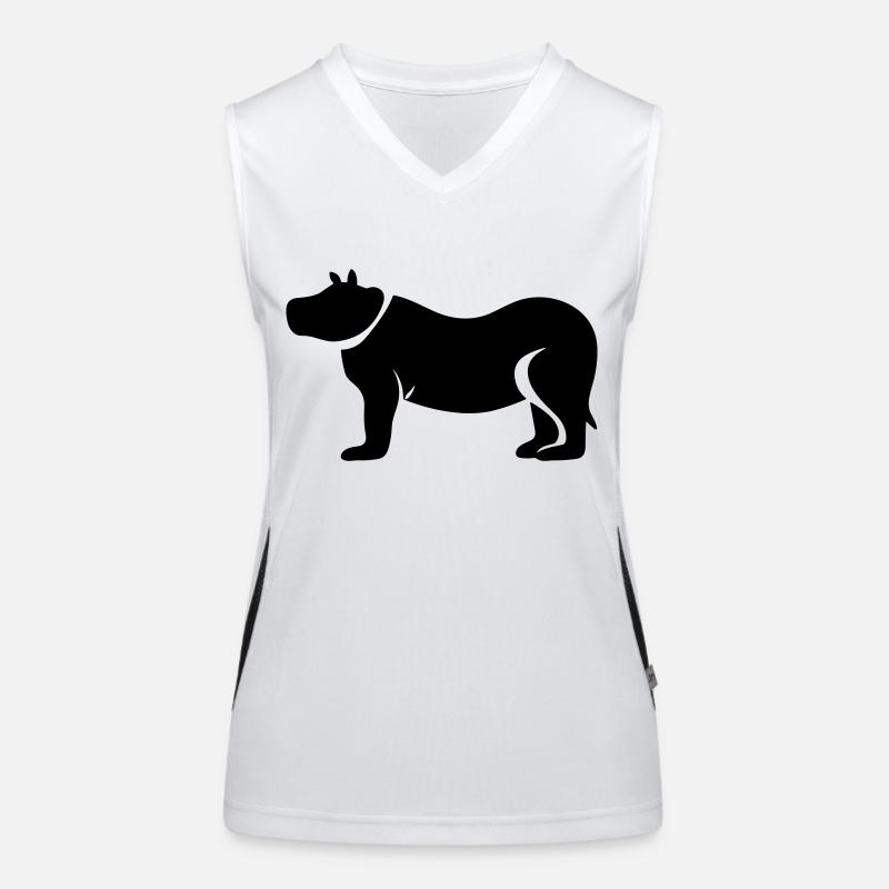 hippopotamus Women's Functional Contrast Tank Top