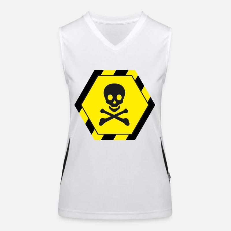Totenkopf Funktionelles Kontrast-Tank Top für Frauen