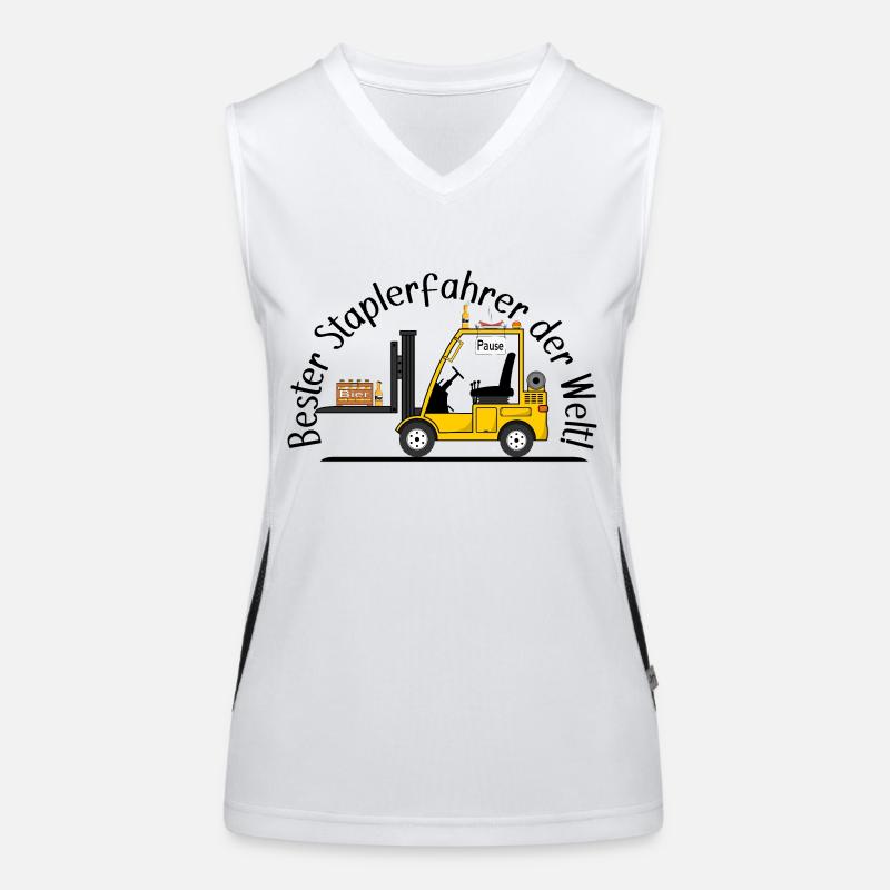 Staplerfahrer Bier Wurst beste Staplerfahrer Funktionelles Kontrast-Tank Top für Frauen