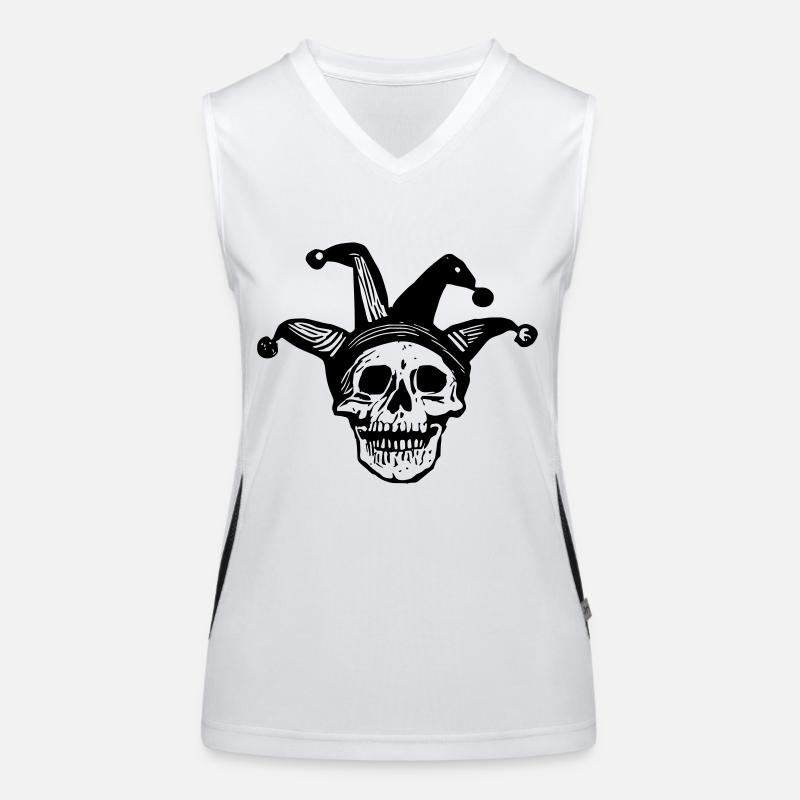 Narr Schädel Funktionelles Kontrast-Tank Top für Frauen