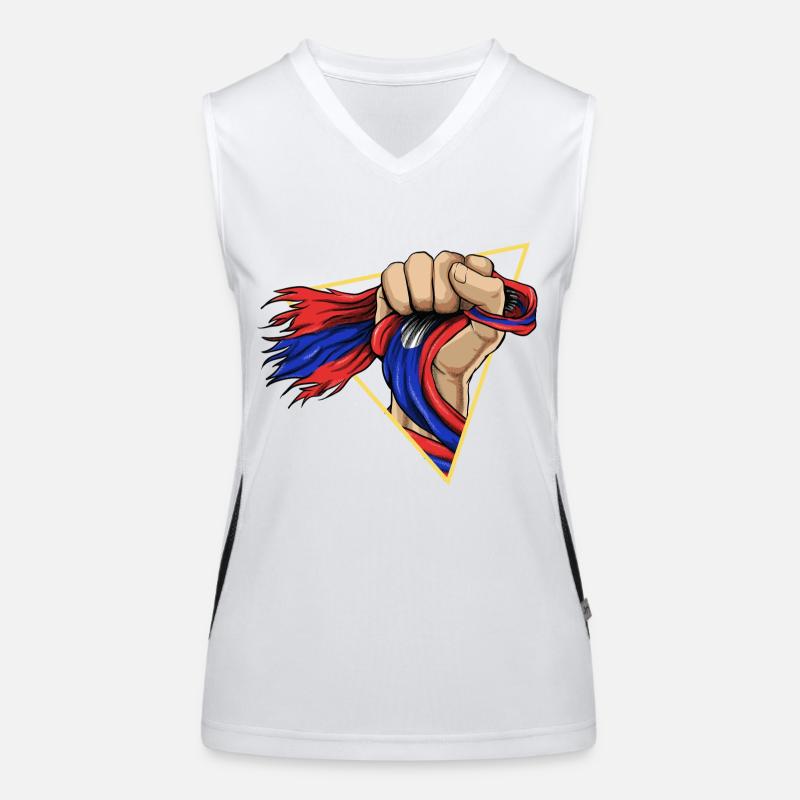 Laos Lao Laotian Flag Elephant Lao I Gift Women's Functional Contrast Tank Top