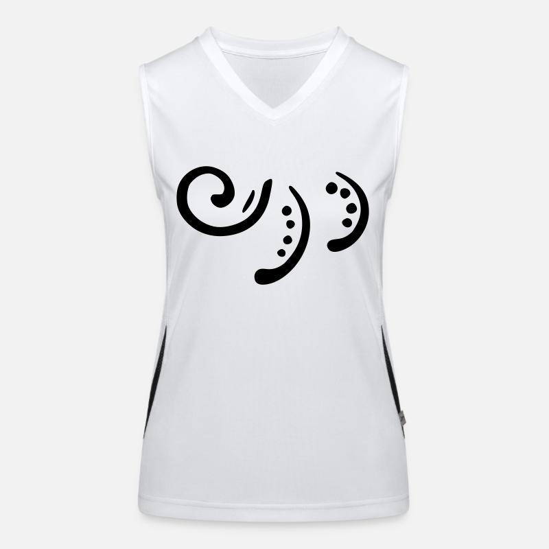 Schnörkel Funktionelles Kontrast-Tank Top für Frauen