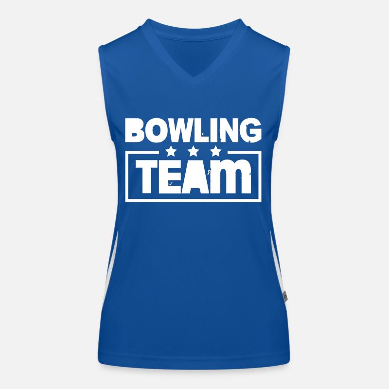 Bowling Team Mannschaft Bunt Funktionelles Kontrast-Tank Top für Frauen