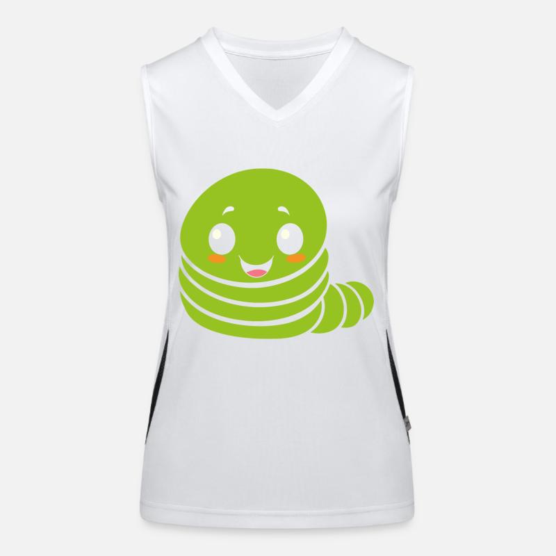 Chenilles insecte Amour petite chenille Débardeur respirant contrasté Femme