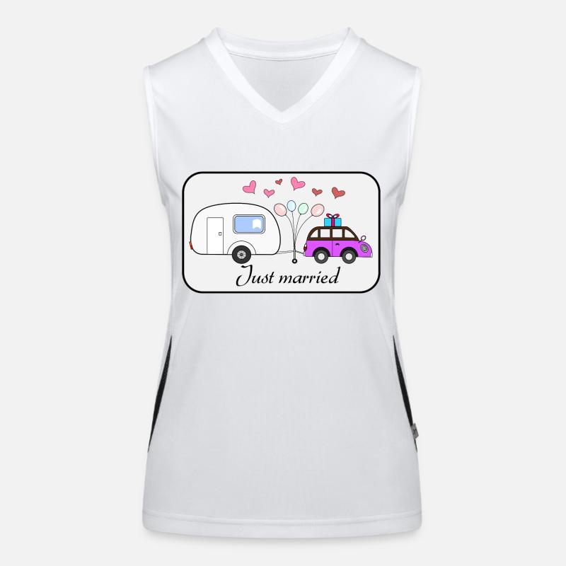 Just married Women's Functional Contrast Tank Top