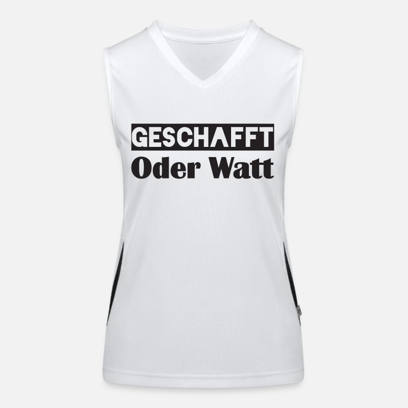 Motivation GESCHAFFT Oder Watt Funktionelles Kontrast-Tank Top für Frauen
