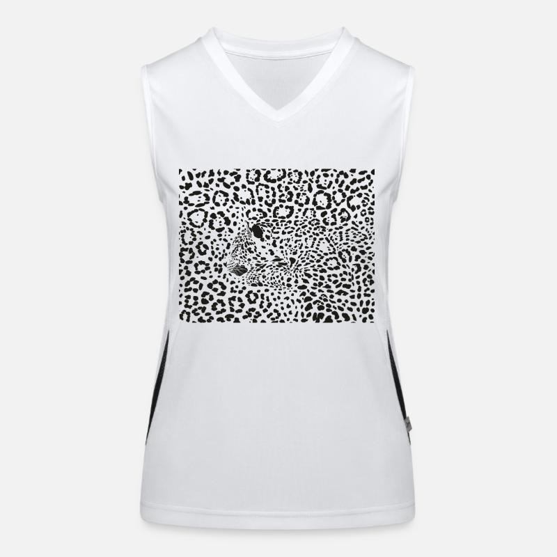 Fond sans couture Jaguars Latin Panthera onca Débardeur respirant contrasté Femme