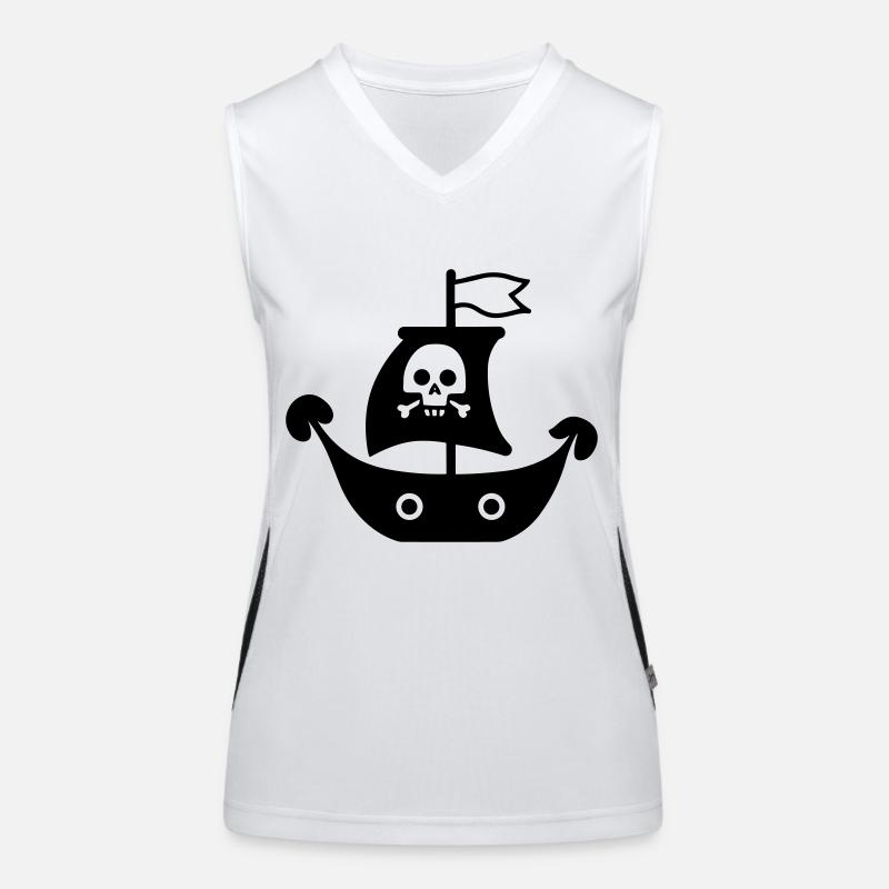 Piratenschiff Funktionelles Kontrast-Tank Top für Frauen