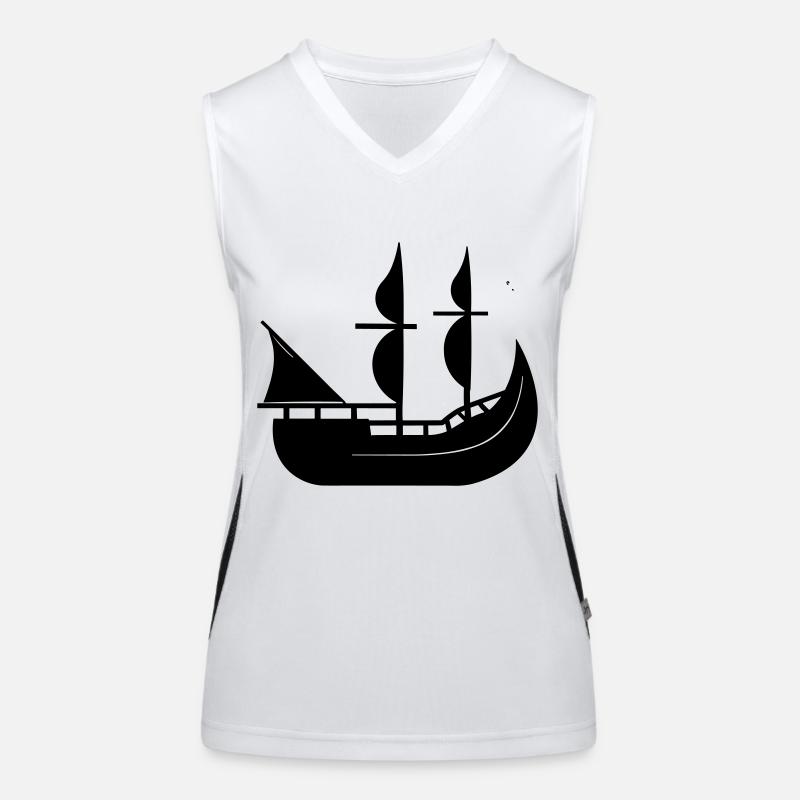 Piratenschiff Funktionelles Kontrast-Tank Top für Frauen