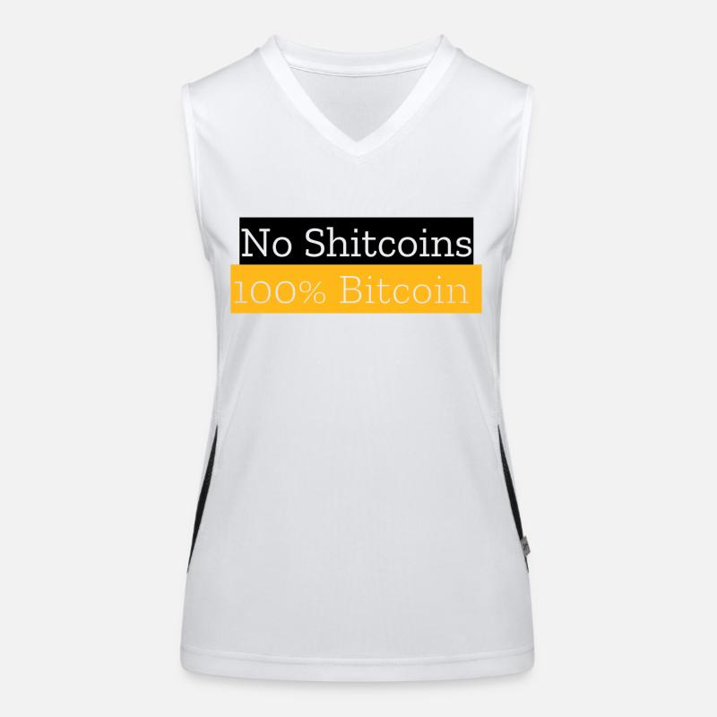 Pas de Shitcoins 100% Bitcoin Débardeur respirant contrasté Femme