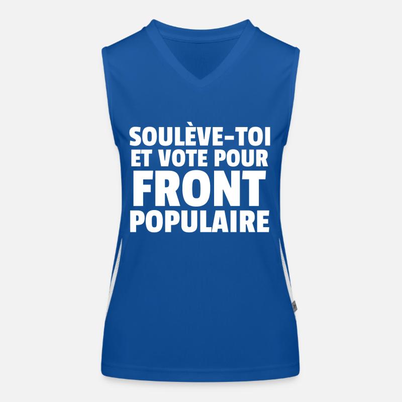 Front populaire - élections législatives 2024 Débardeur respirant contrasté Femme