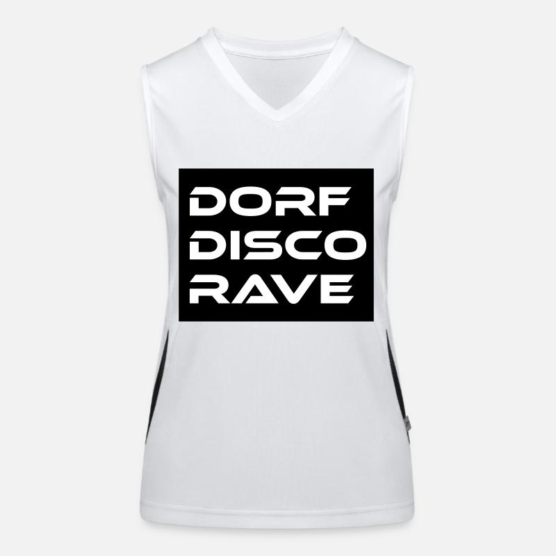 Dorf Disco Rave Funktionelles Kontrast-Tank Top für Frauen