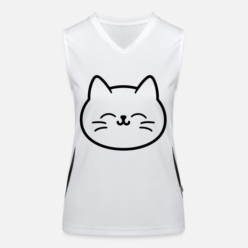 Kätzchen Funktionelles Kontrast-Tank Top für Frauen