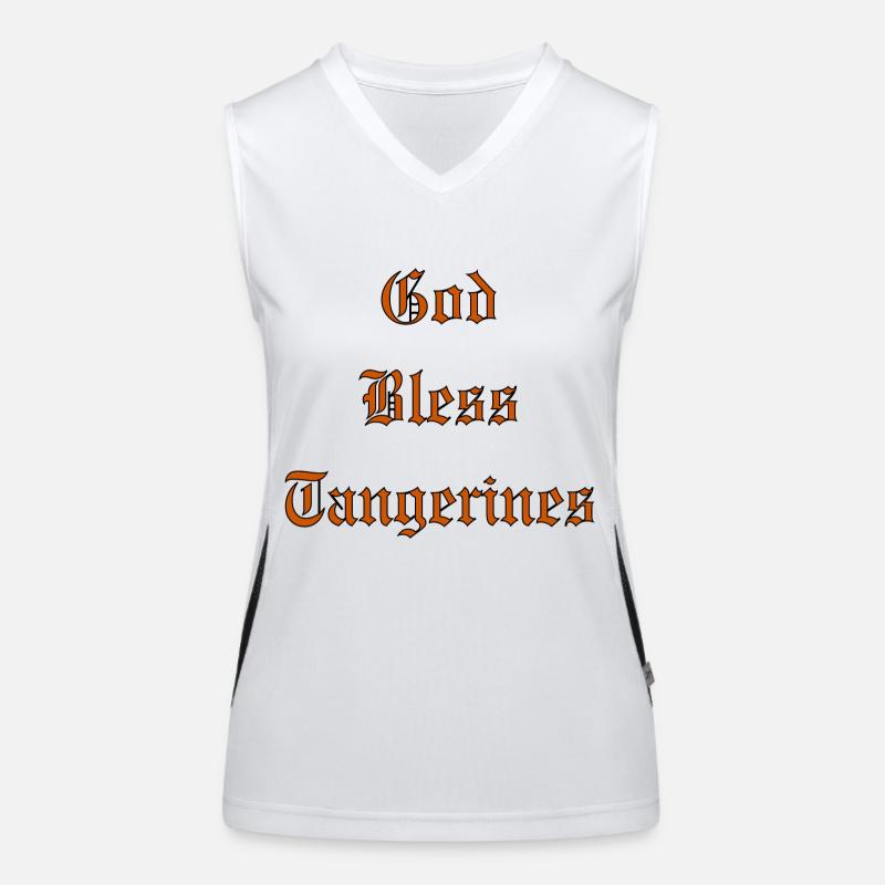 GodBlessTangerines - Women's Functional Contrast Tank Top - white/black