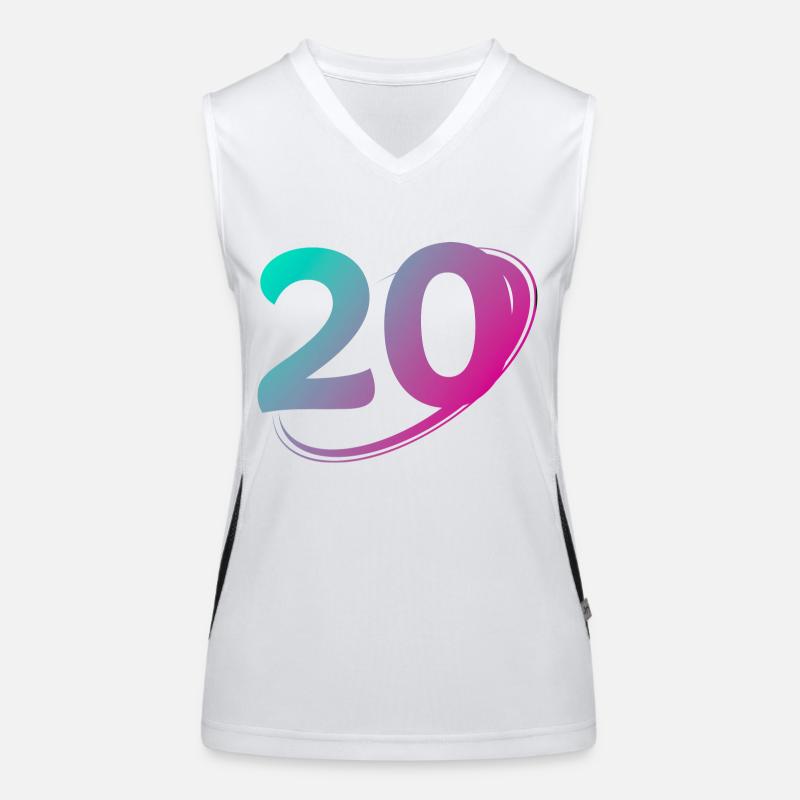 Number 20 multicolor Women's Functional Contrast Tank Top