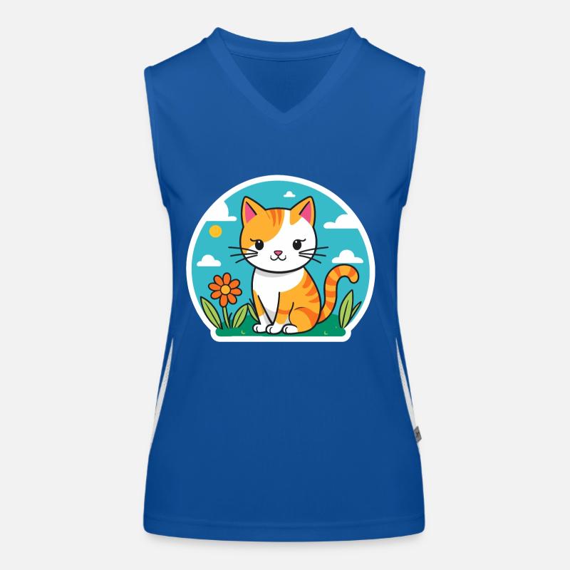 chaton mignon Débardeur respirant contrasté Femme