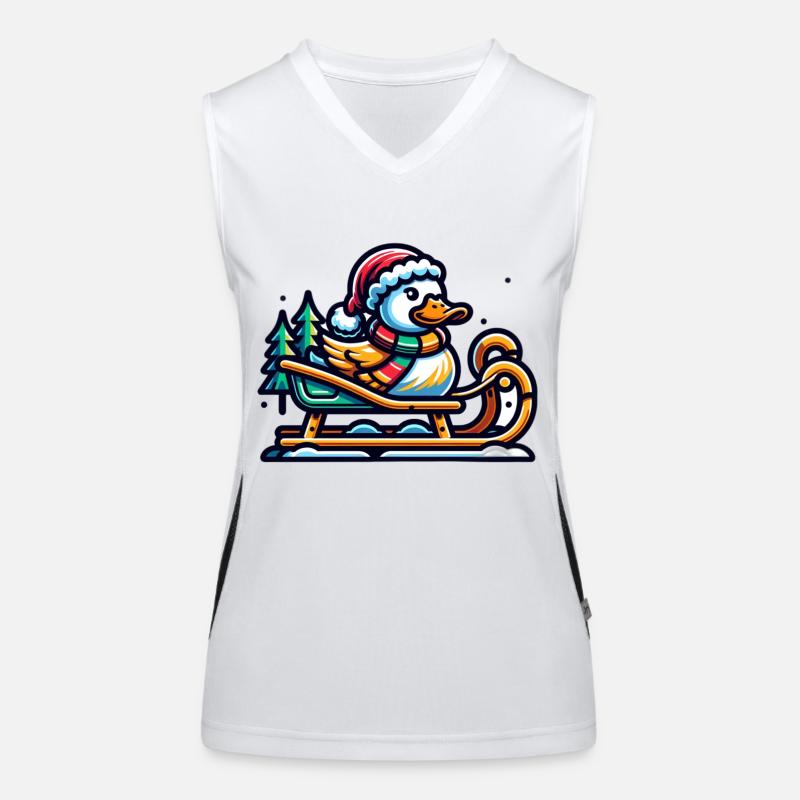 Sweet Duck Christmas Women's Functional Contrast Tank Top