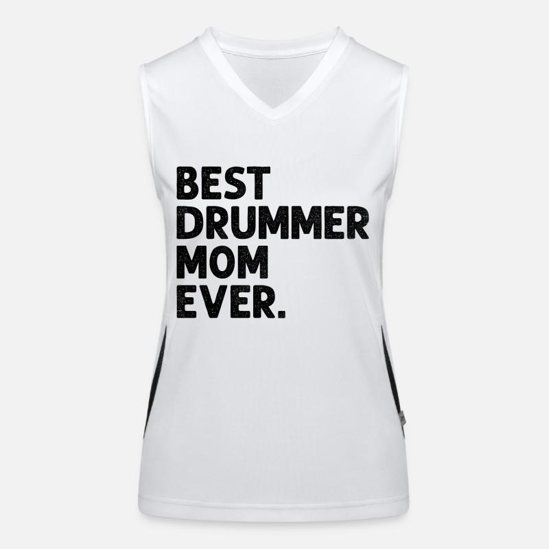 Beste Schlagzeuger-Mutter aller Zeiten Schlagzeug-Trommel-Mutter Funktionelles Kontrast-Tank Top für Frauen