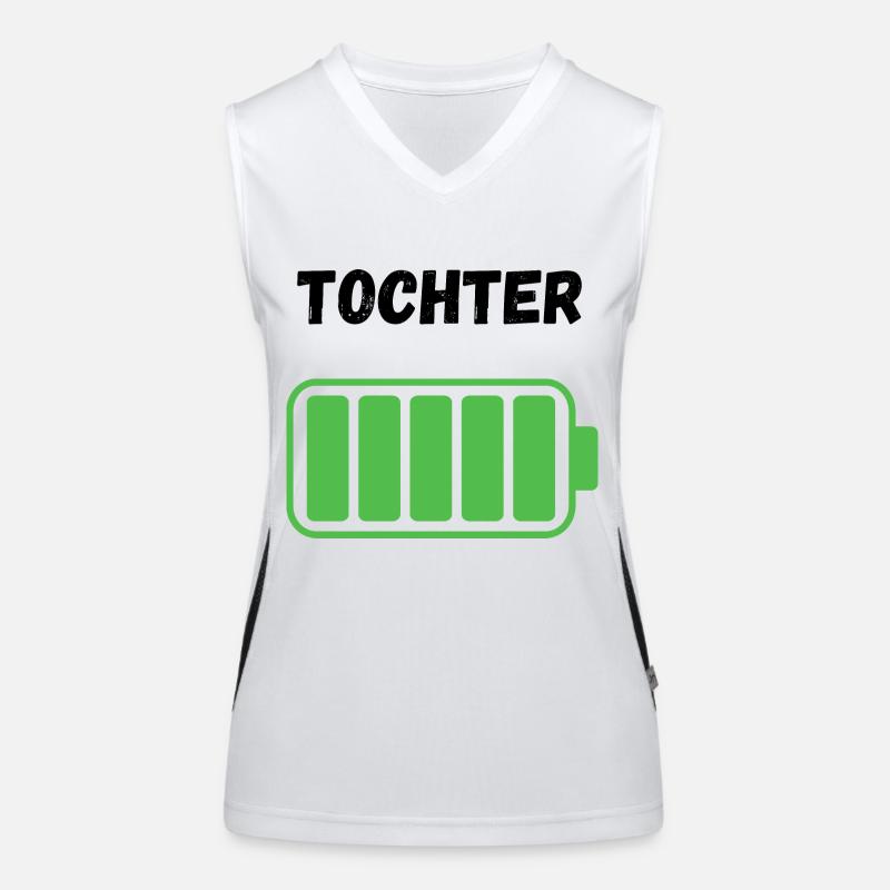 Tochter - Voller Akku Funktionelles Kontrast-Tank Top für Frauen
