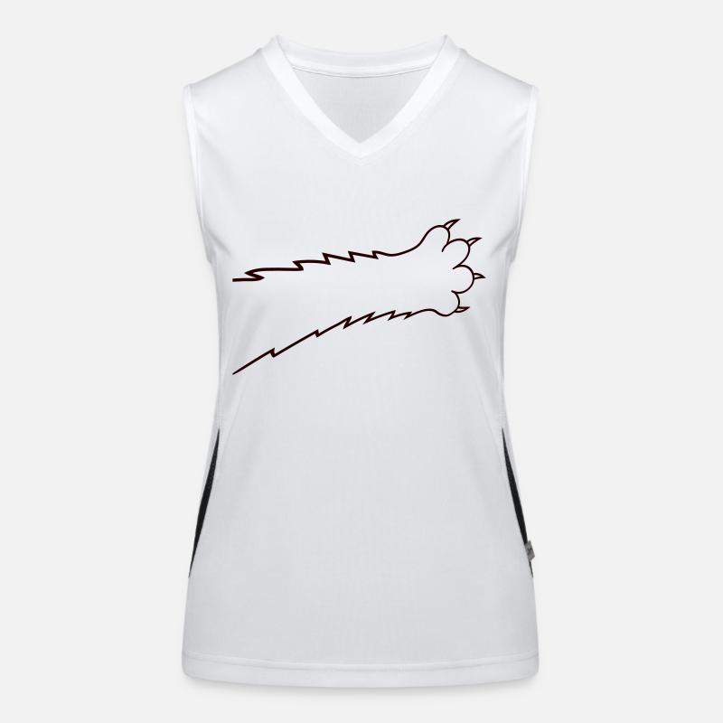 Cats, claws, paws, paws, sharp claws, scratching Women's Functional Contrast Tank Top