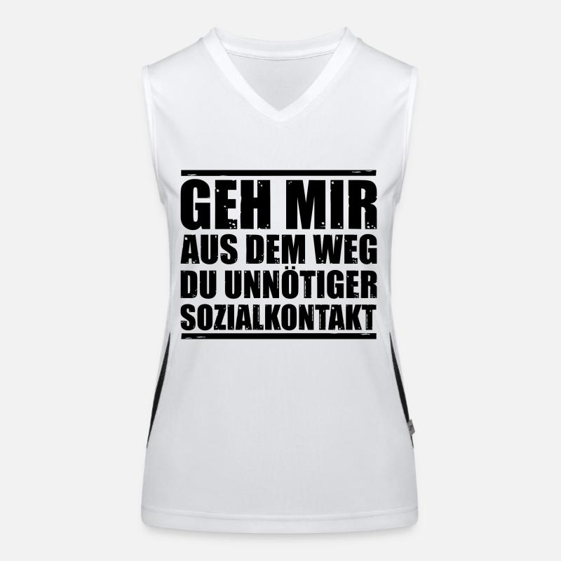 Lustiger Spruch Bild Witzig Humor Geschenkidee Funktionelles Kontrast-Tank Top für Frauen
