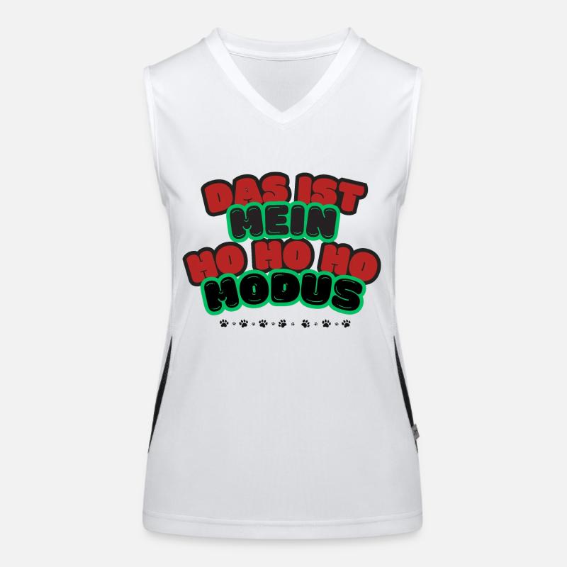 Ho ho ho Modus Spruch Design Funktionelles Kontrast-Tank Top für Frauen
