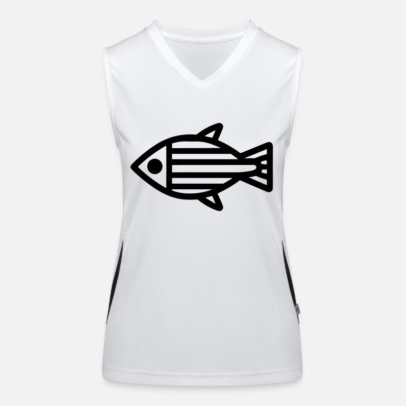 Fisch Funktionelles Kontrast-Tank Top für Frauen
