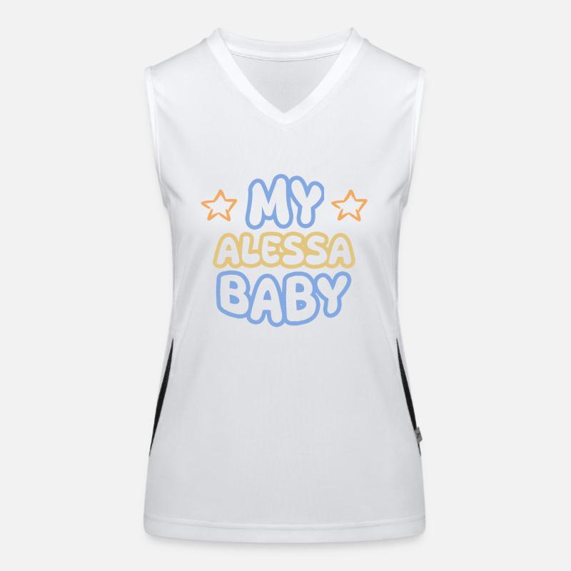 First name Alessa Women's Functional Contrast Tank Top