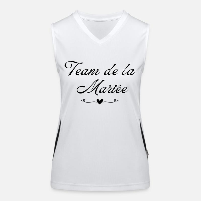 Team des Brautherzens Funktionelles Kontrast-Tank Top für Frauen