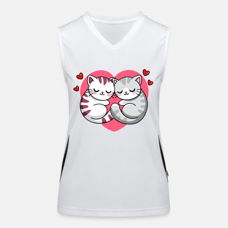 Chats de la Saint-Valentin Débardeur respirant contrasté Femme