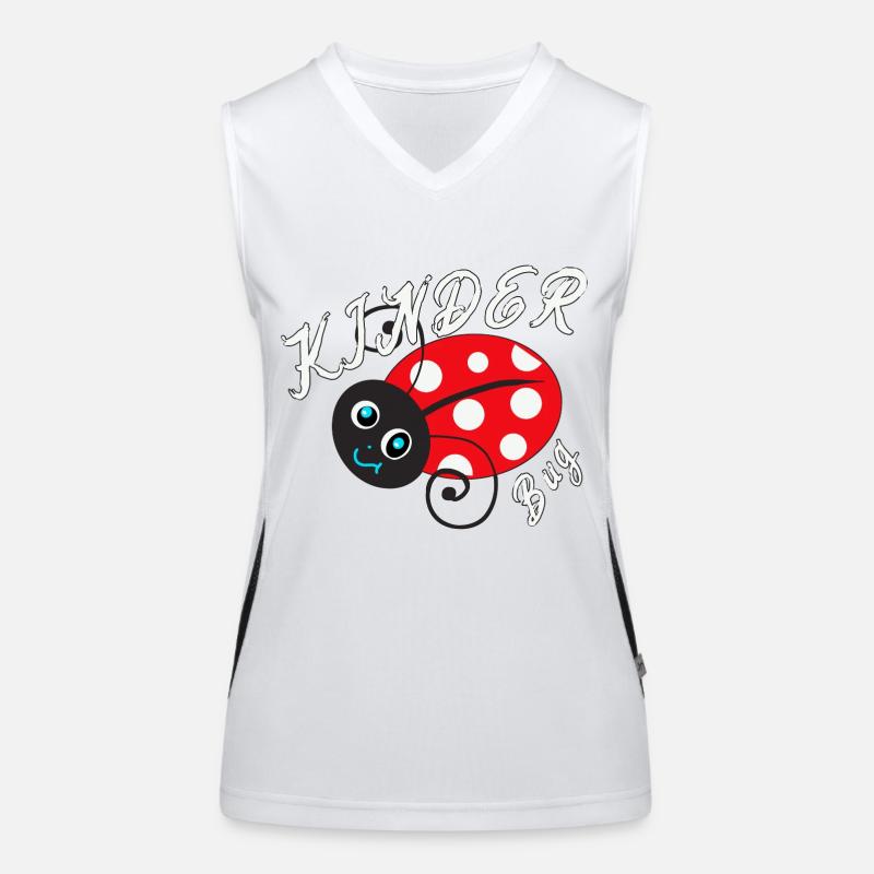 Kinder Bug Funny Cute Ladybug Kindergarten Funktionelles Kontrast-Tank Top für Frauen