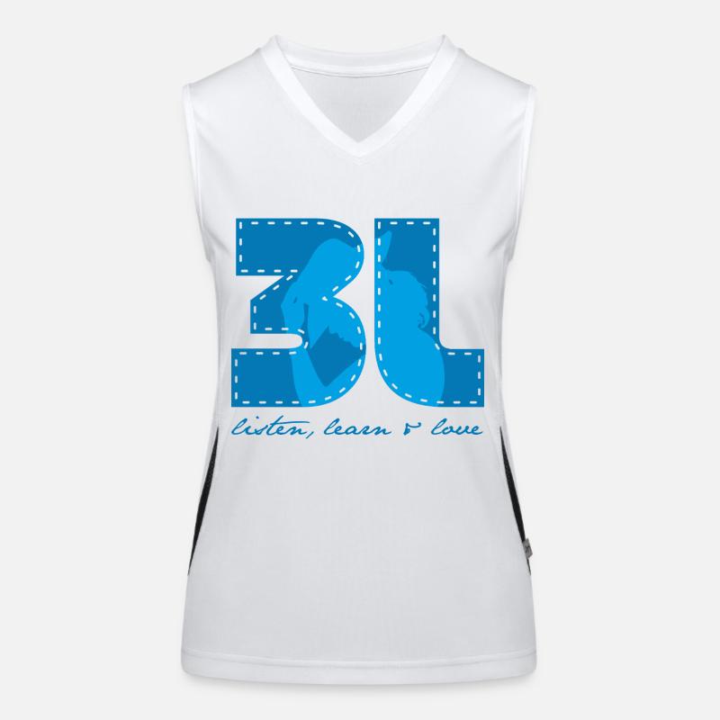 3L - listen learn love Funktionelles Kontrast-Tank Top für Frauen
