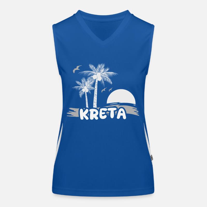 Strand Kreta Funktionelles Kontrast-Tank Top für Frauen