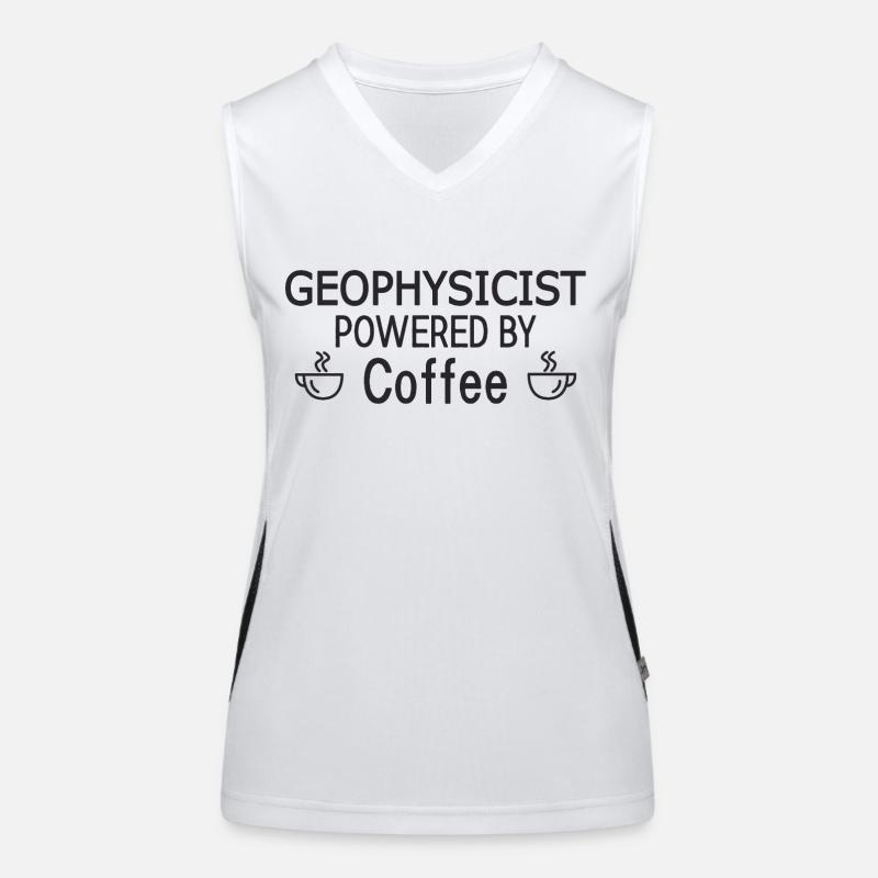 Geophysicist Powered By Coffee Geophysics Women's Functional Contrast Tank Top