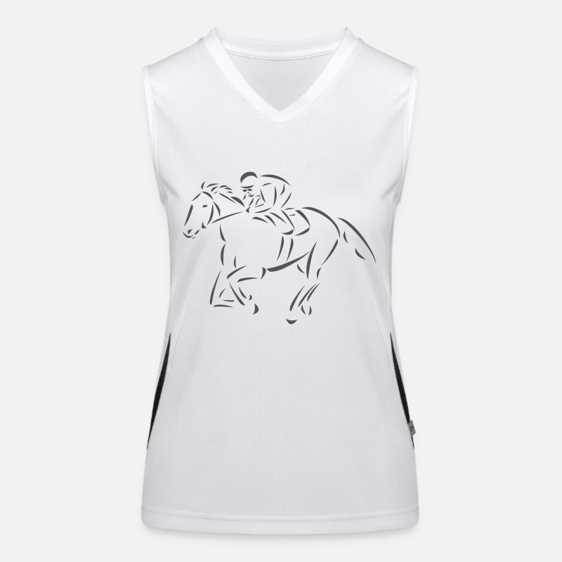 Rennpferd Funktionelles Kontrast-Tank Top für Frauen