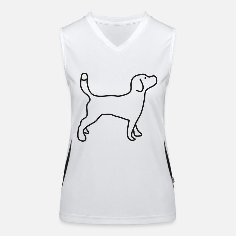 Beagle Funktionelles Kontrast-Tank Top für Frauen