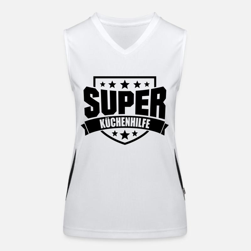 Super Küchenhilfe Funktionelles Kontrast-Tank Top für Frauen